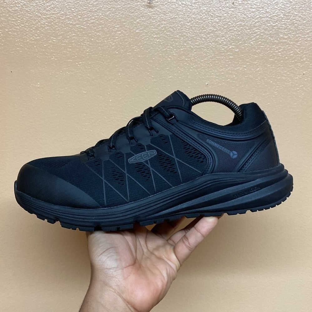 KEEN Utility Vista Energy Konnect Fit XT Steel Toe Work Sneakers “Triple Black” - Picture 10 of 17